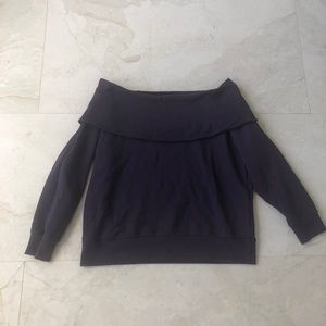 Off the shoulder thick sweater